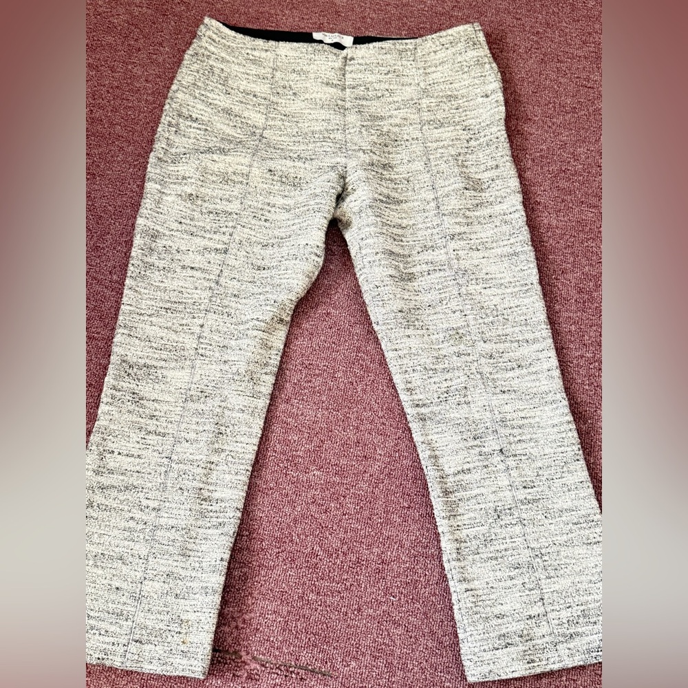 MM Lafleur Textured Cream Pants